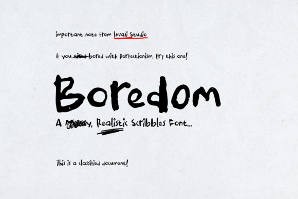 Boredom: A Quirky Display Font That Brings Personality to Branding