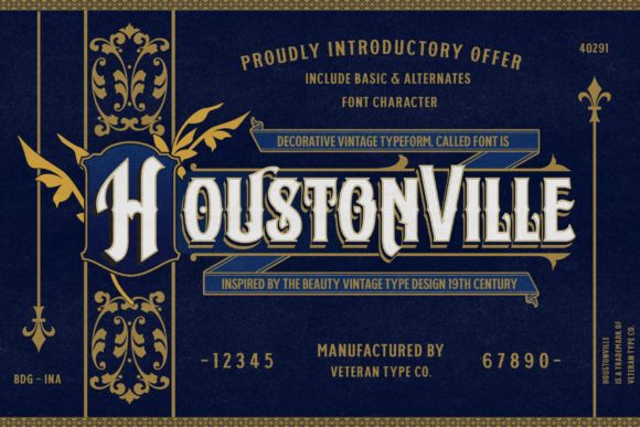 Houstonville: A Bold Vintage Font for Crafters and Makers
