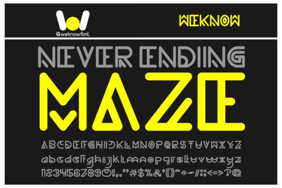Never Ending Maze: A Geometric Display Font That Elevates Casual Branding