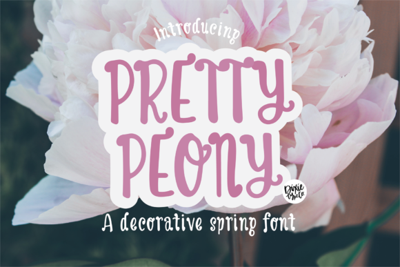 Pretty Peony: A Charming Display Font for Web Design and Digital Branding