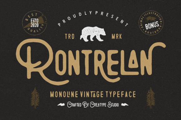 Rontrelan: A Vintage Display Font That Elevates Modern Web Design